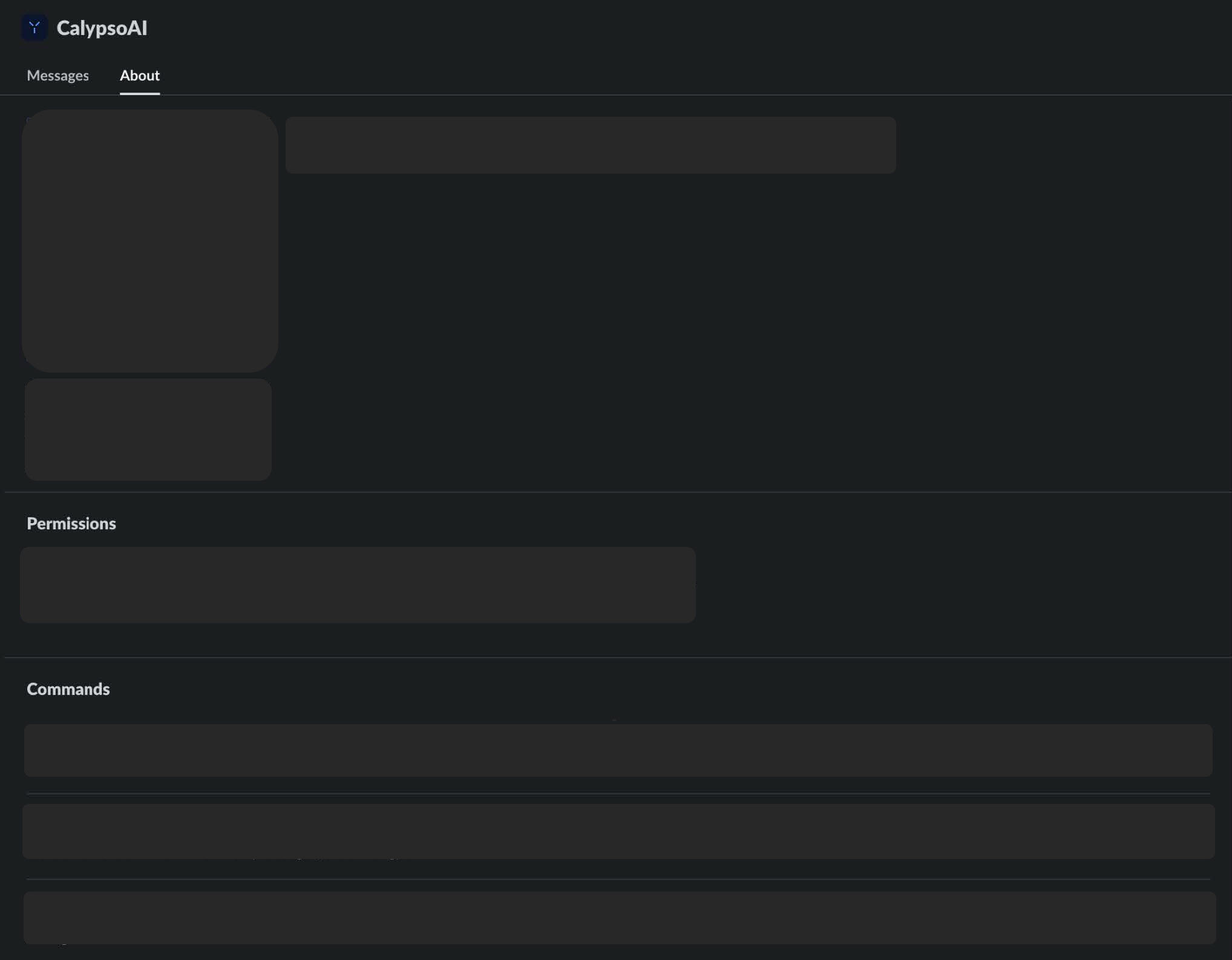 Slack About tab